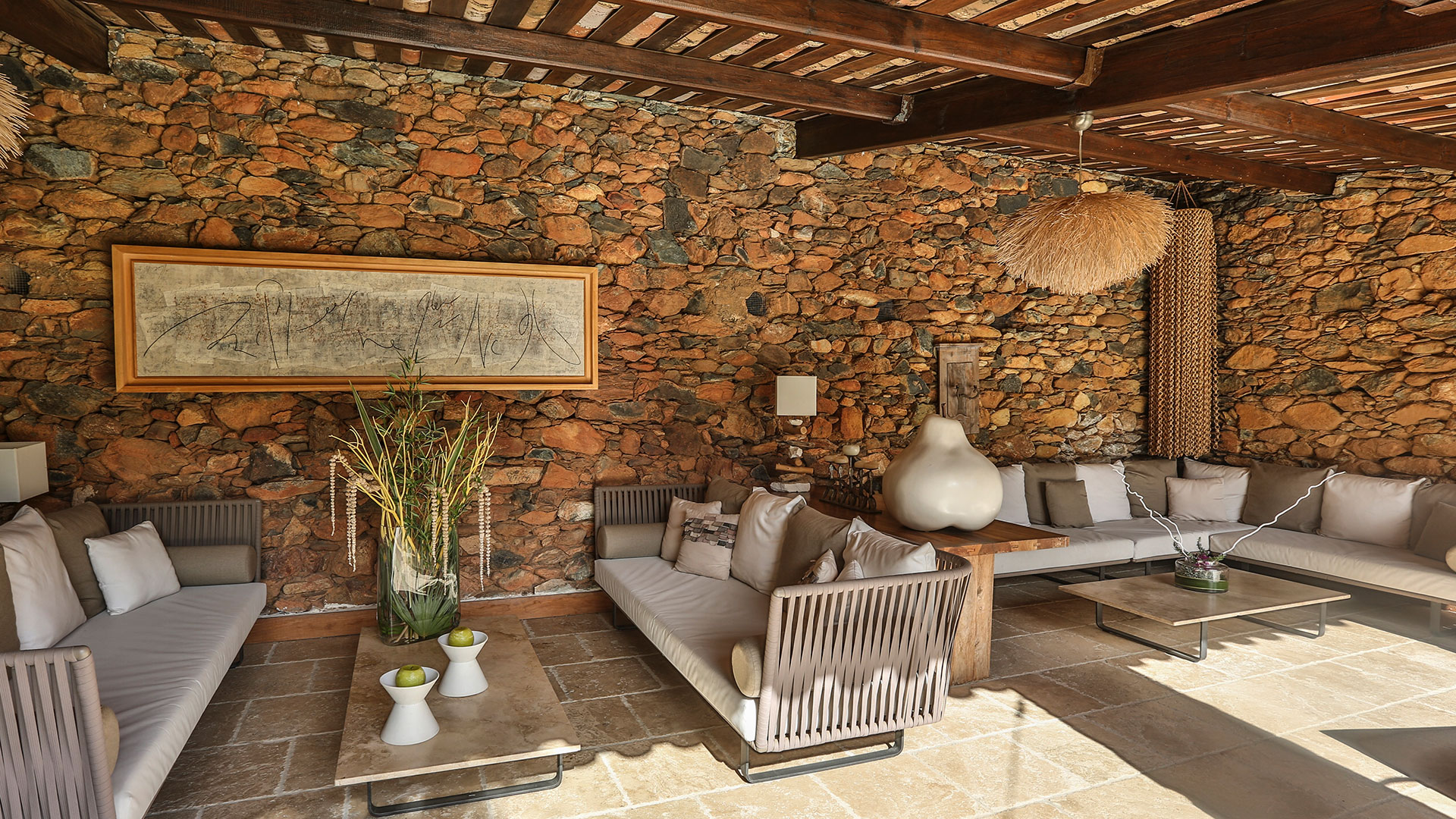 Salon de l'Hotel La Dimora en Corse